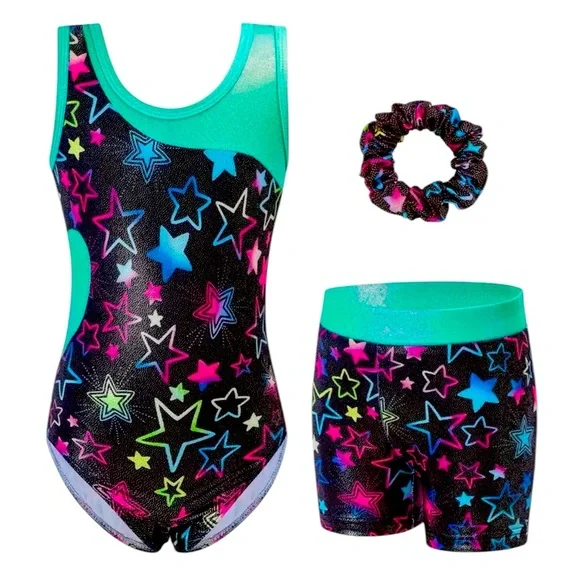 NWOT size 130 (children's 6-7 or medium) girls' leotard - Picture 1 of 9